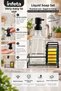 500 ml Glass Liquid Soap Dispenser with Black Pump, Metal Stand and Sponge Compartment, Kitchen and Bathroom Set - 3