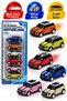 Set of 6 Mini Cooper Model Metal Body Toy Cars Pull and Drop 7 cm