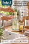 500 ml Glass Liquid Soap Dispenser Set with White Pump, Metal Stand and Sponge Compartment - 4