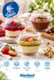 270 Cc Transparent Plastic Dessert Container with Lid Magnolia Pudding Presentation Bowl 6 Pieces