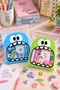 Monster Patterned Transparent Opp Bag 10X10+5 cm Adhesive 100 Pieces 4 Colors Gift and Treat Bag - 2