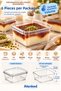 Square Dessert Container with Lid 270 Cc Transparent Plastic Presentation Container - 6 Pieces