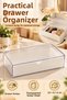 Desktop Organizer with Drawers and Transparent Lid Makeup Jewelry Storage Box 23X13X6 cm