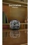 Gift Istanbul Silhouette Decorative Metal Globe with Lid Silver Color Ashtray 5X5 cm - 2