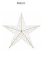 Christmas Decorative Metal Wrought Iron Star Door and Wall Ornament White 66 cm