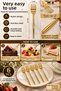 Gold 13 cm Set of 6 Stainless Steel Dessert Forks Pastry Cake Fruit Serving Forks - 3