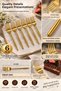 Gold 13 cm Set of 6 Stainless Steel Dessert Forks Pastry Cake Fruit Serving Forks - 5