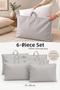 Pillow Storage Bag Blanket Storage Bag 6 Pieces 70X50 cm