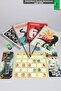 Dekomus, Jurassic World Licensed 2 Checkered, 2 Striped A4 Notebooks, Pen with Tip, School Label, Eraser, Pencil Sharpener Set