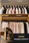Bow Slim 12-Pack Multi-Purpose Clothes Hanger with Bow Design 42 cm – Shirt, Dress and Trouser Hanger Black - 8