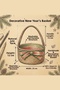 Christmas Themed Jute Basket with Bow (25X12 cm) |   Red & Green Handle Vegan Presentation Basket - 3