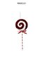 Christmas Ornament Lollipop Candy Stick Glittering Ferris Wheel Red White 40 cm