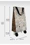 Foldable, with Wheels, Foldable, with Shoulder Strap, Shopping Bag, Market Bag, Large Size, Water-Resistant Carrying Bag, 20X54X35 cm - 3