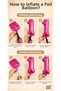 Pink Foil Balloon Number 3 16 Inch 40 Cm, 3 Year Old Balloon, Birthday Party Decoration - 3