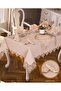 Kapiçino Clove Gardenia Linen 12-Person 26-Piece 160 × 220 cm Tableware Set