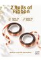 Rose Gold Metalized Raffia 2 Pieces X 25 Meters Balloon String Gift Wrapping Decoration Ribbon - 2