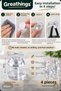 4 Pieces Transparent Crystal Adhesive Handle Button Cabinet Drawer Toilet Seat Handle 20 mm - 3
