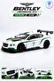 Die Cast Bentley Continental Gt3 Metal Model Car 21 cm – 1:24 Scale Pull-Open, Openable Doors and Hood Sports Car