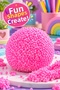 Pink Foam Beads Shapeable Play Dough Fun Activity Toy for Ages 3+