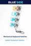 Led Stress Relief 4-Piece Keychain Keyboard Viral Keychain Keyboard Keychain Lighted Anxiety Reducer - 2