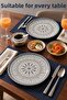 Linear 27 cm Set of 2 Porcelain Serving Plates - 4