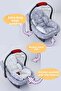 4 Pieces - Stroller Cover, Stroller Cushion with Waist Support, Stroller Cushion, Stroller Sheet - With Holder - 3