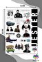 Supernatural 4 Sheets Sticker, Decal, Diary, Agenda, Planner, Bullet, Journal, Scrapbook - 3