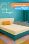 New Generation Bed Barrier 50 X 40 cm Gray (3 Pieces) - with Wire Mesh