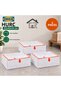 Trev 3 Pieces Storage Organizing Box In-Closet Organizer Clothes Bedding Quilt Storage Box 55*49*19 cm