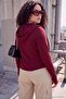 Bordo Fitted Fermuar Kapama Büyük Beden Ceket TBBAW27AG00049 - 8
