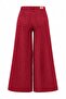 Kırmızı Puantiye Desenli Yüksek Bel Wide Leg Jeans TWOAW27JE00347 - 3
