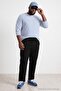 Plus Size Black-Navy Blue 2 Pack Straight Fit Textured Open Leg Sweatpants Tmnaw27Aj00010 - 5