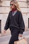 Wardrobe Essentials Black V-Neck Wide Fit Knitwear Sweater Twoaw27Kz00053 - 3