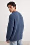 Indigo Oversize Crew Neck Plain Sweater Tmnaw23Kz00189 - 3