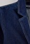 Dark Blue Belt Detailed Blazer Denim Jacket Twoaw27Ce00055 - 8