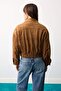 Limited Edition Camel Oversize Kalıp Yakalı Bomber Süet Ceket Mont TWOAW27MO00004 - 4