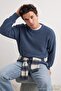 Indigo Oversize Crew Neck Plain Sweater Tmnaw23Kz00189 - 2