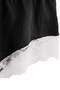 Black-White Polyester Plain Satin Woven Pajama Set Thmss22Pt0269 - 2