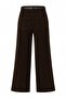 Koyu Kahverengi İnce Fitilli Kadife Wide Leg Pantolon TWOAW27PL00086 - 3