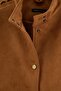 Camel Regular Fit Suede Bomber Plus Size Coat Twoaw27Aw00032 - 9