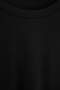 Black 100% Cotton Tok Fabric Basic Large Size T-Shirt Tbbaw27Bf00006 - 6