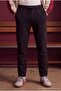Siyah Pamuklu Beli Lastikli Esnek Straight Örme Erkek Pantolon TMNAW27PL00011 - 2