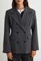 Anthracite Striped Fitted Blazer Jacket Twoaw27Bc00065 - 3