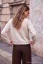 Wardrobe Essentials Beige Premium Regular Fit Low Cuff Buttoned Knitted Sweatshirt Twoaw27Sw00042 - 3