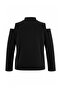 Black Crew Neck Shoulder Detail Body Hugging Oversized Knitted Sweatshirt Tbbaw27Ao00012 - 8