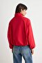 Red Oversize Fit Napoleon Closure Seasonal Jacket Coat Twoaw27Mo00151 - 4