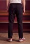 Siyah Pamuklu Beli Lastikli Esnek Straight Örme Erkek Pantolon TMNAW27PL00011 - 3