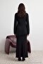 Black Regular Plain Knitwear Hijab Bottom - Top Set Tctaw27Us00007 - 4