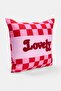 Punch Detailed Checkerboard Pattern Single Throw Pillow Cover 43X43Cm Tphaw27Kkk00020 - 2