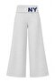 Gray Melange Soft/Soft Touch Folded Waist Printed Wide Leg Knitted Sweatpants Twoaw27Ea00035 - 5